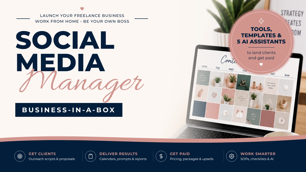 Social Media Manager Business-in-a-Box