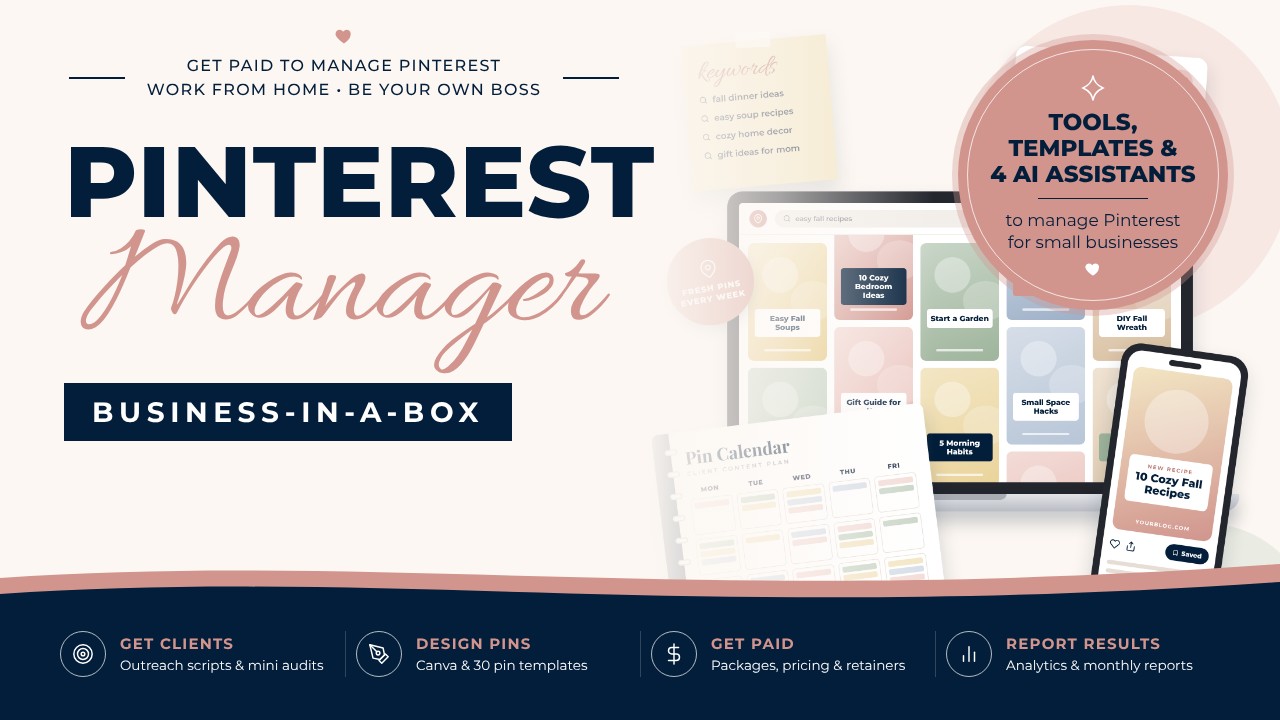 Pinterest Manager Business-in-a-Box