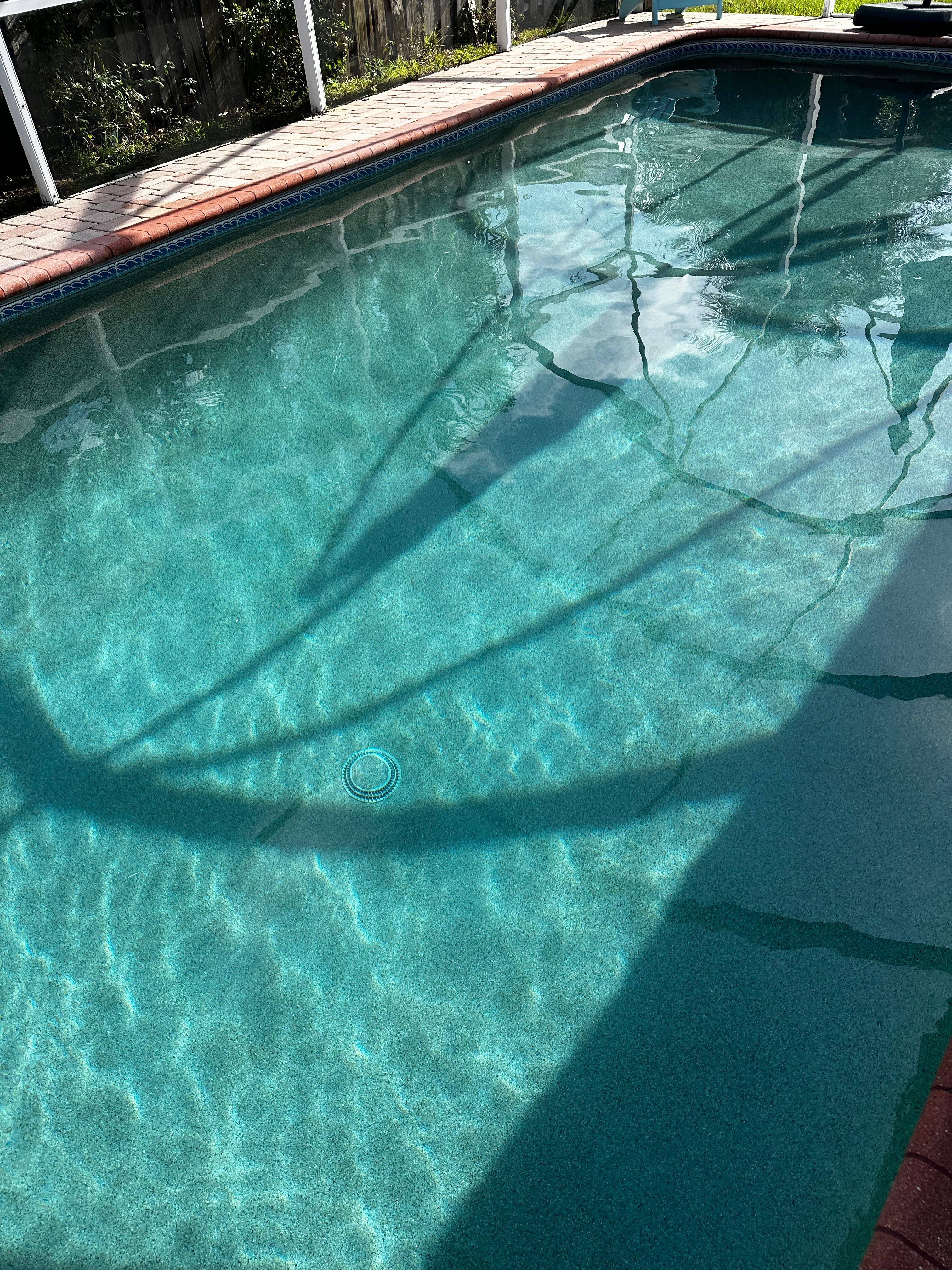 Crystal clear pool after cleaning by Triton Professional Pool Services in Sarasota FL