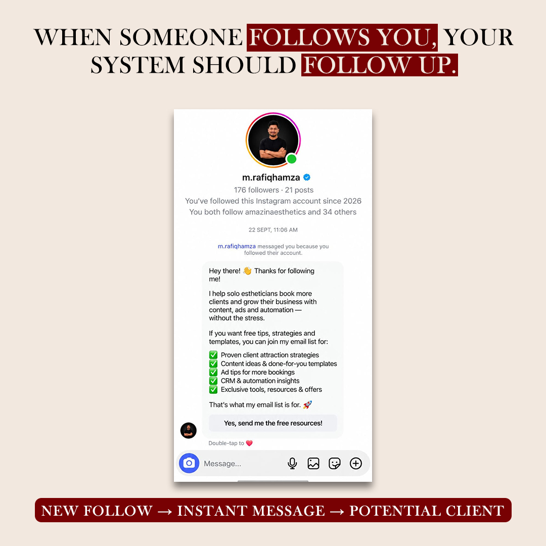 When someone follows you, your system should follow up