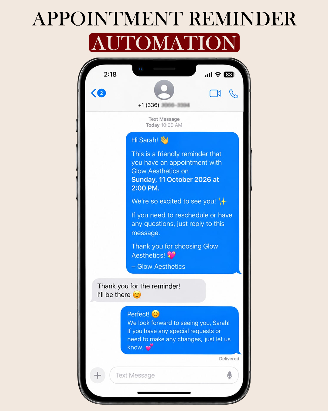 Appointment reminder automation
