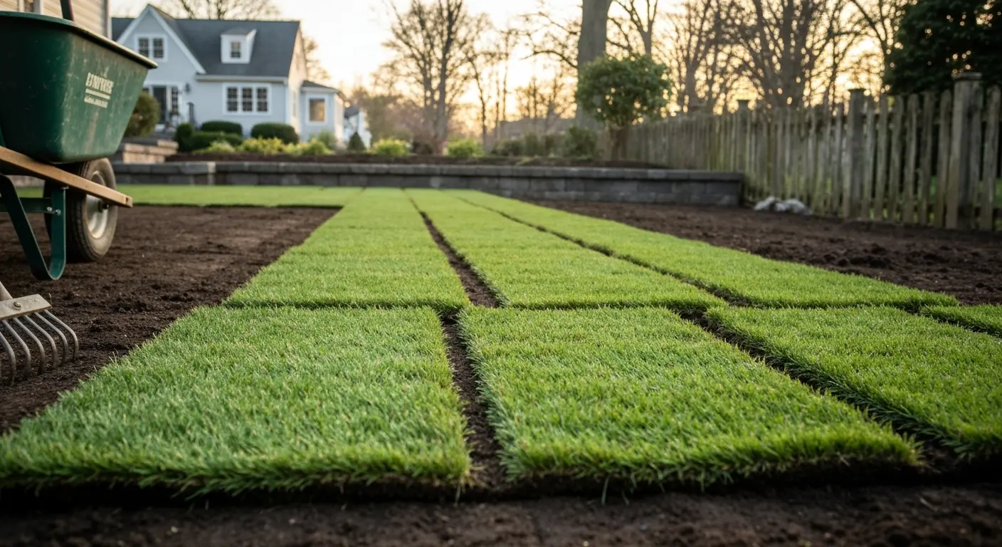 Sod turf installation in Connecticut