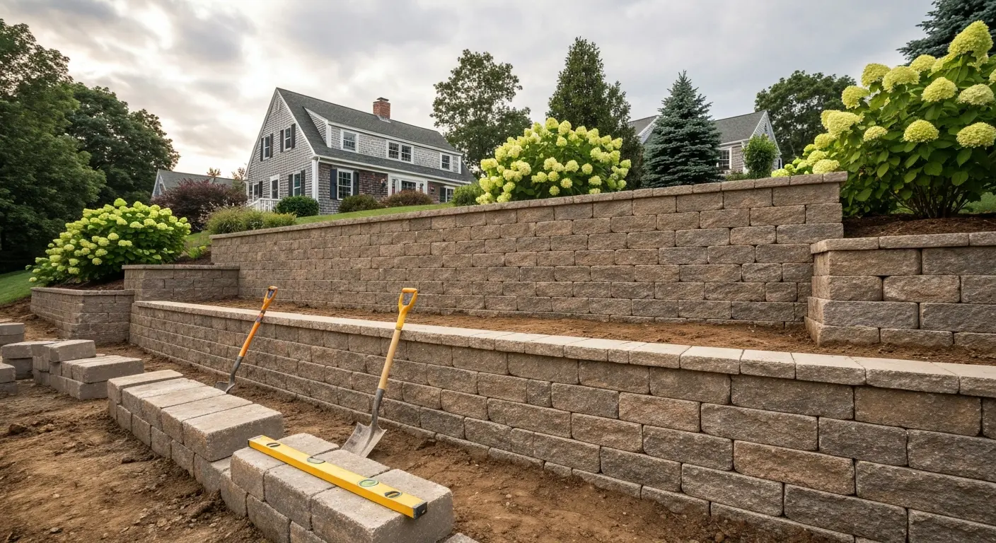 Retaining wall construction