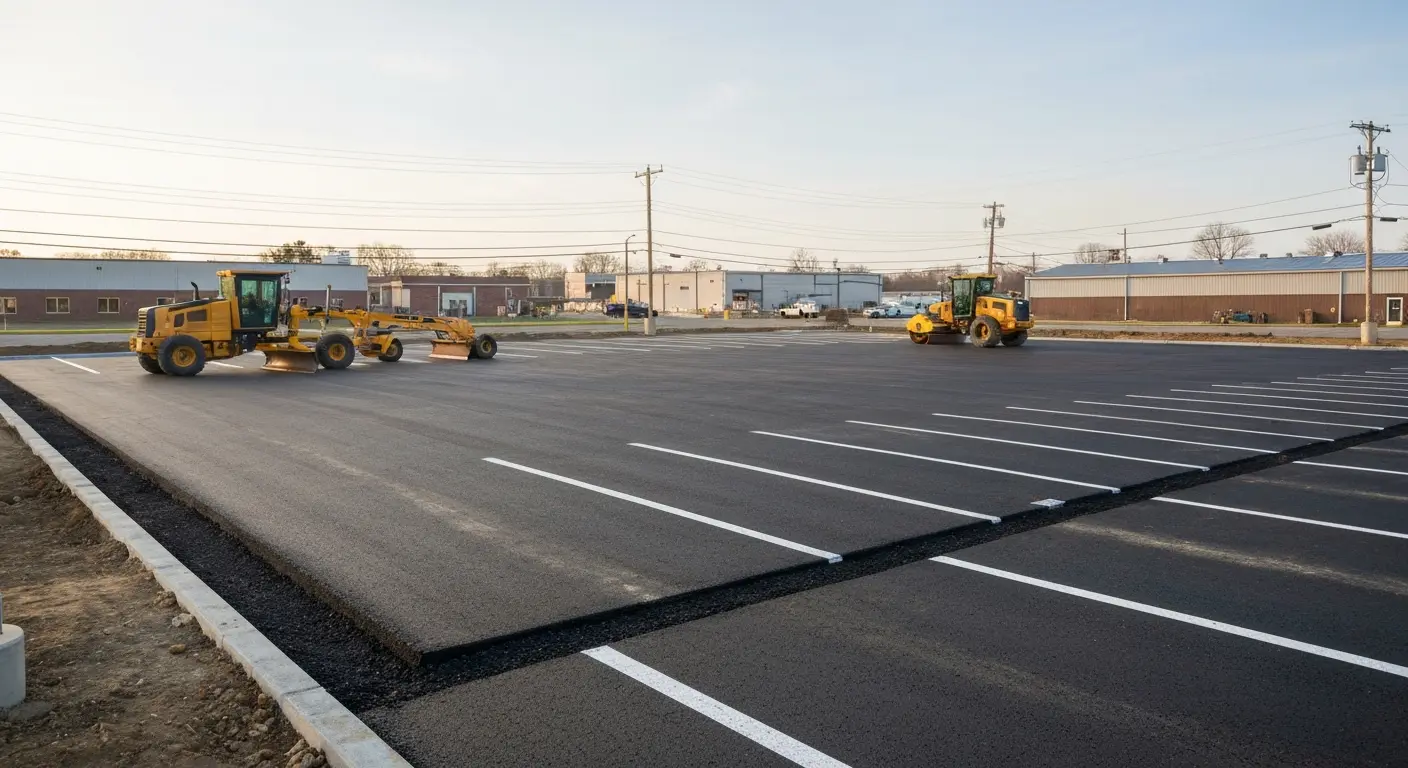 Commercial site grading preparation