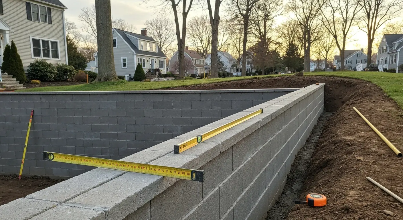 Retaining wall construction
