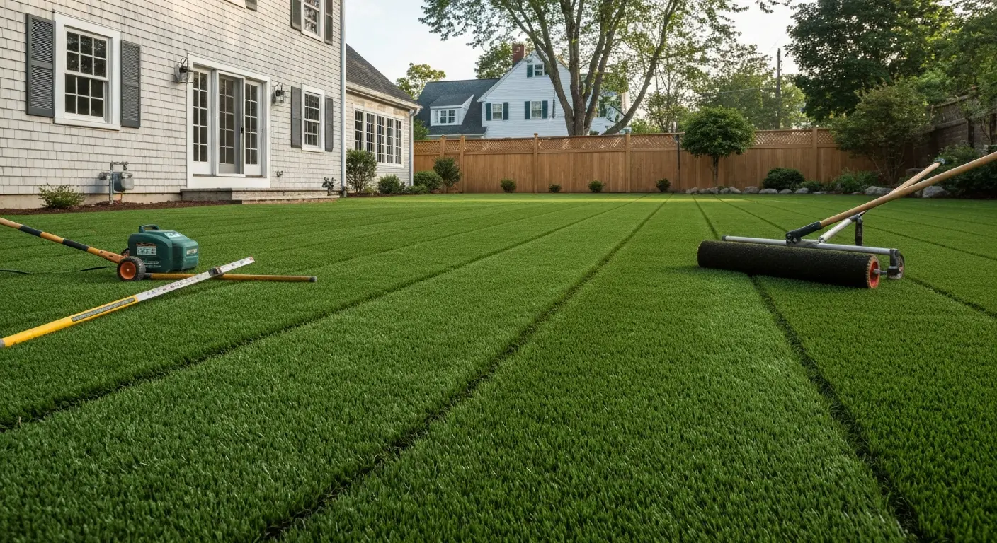Turf installation in Connecticut