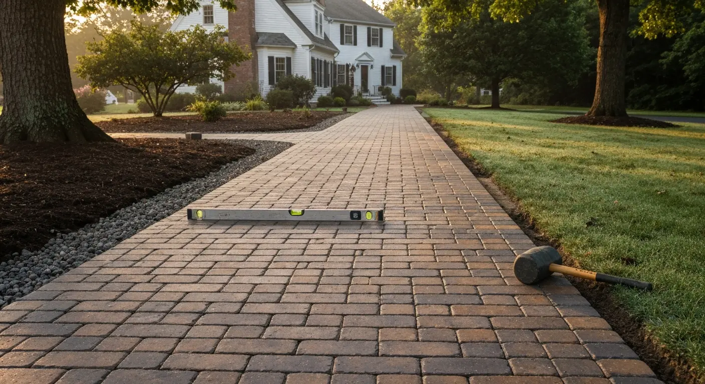 Paver stone walkway