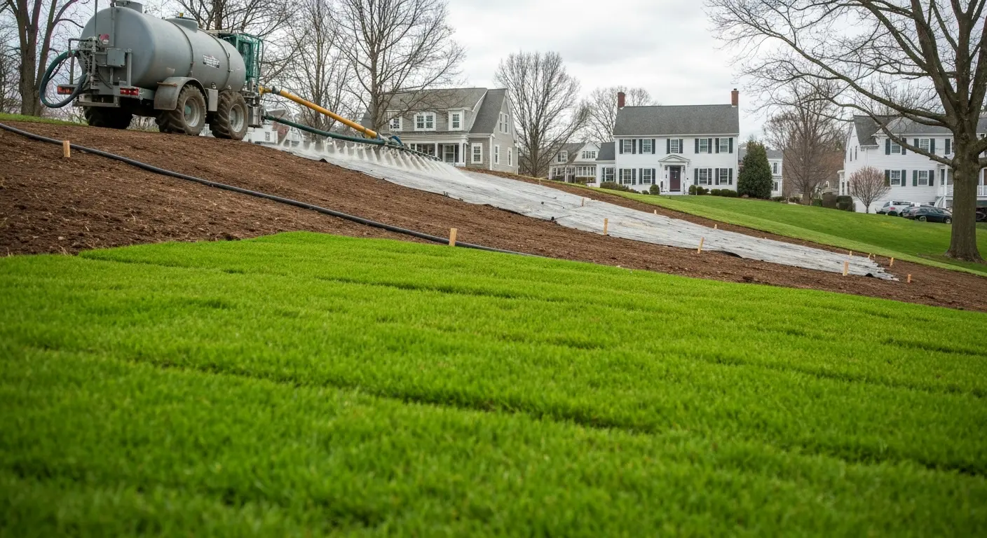 Seed turf installation and hydroseeding in Connecticut