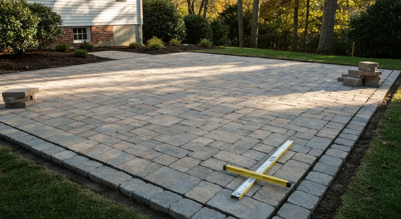Paver patio installation