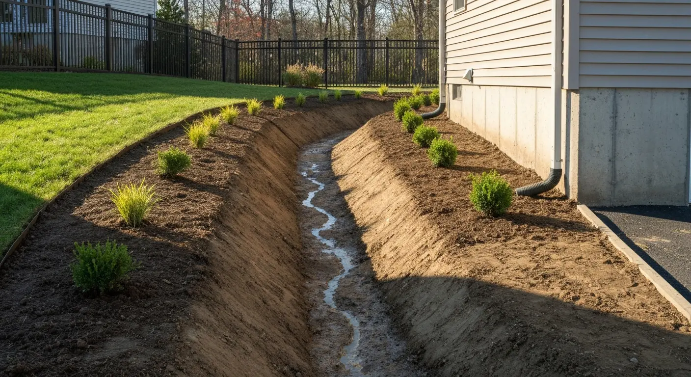 Drainage correction and erosion control