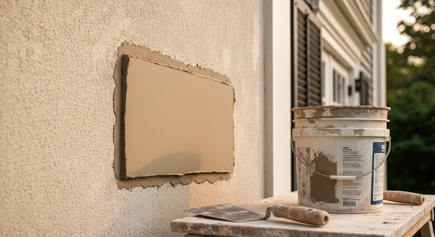 Stucco repair work