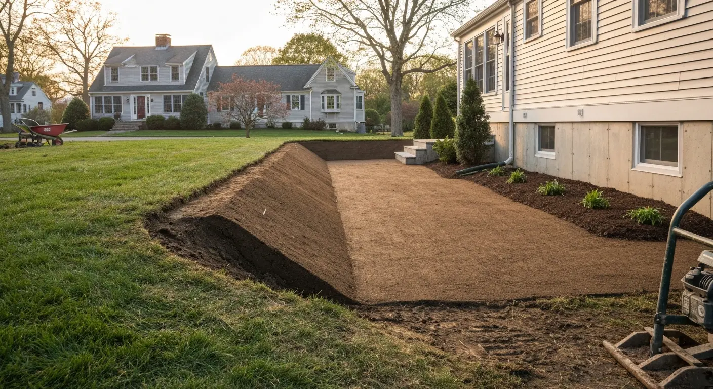 Residential yard grading project