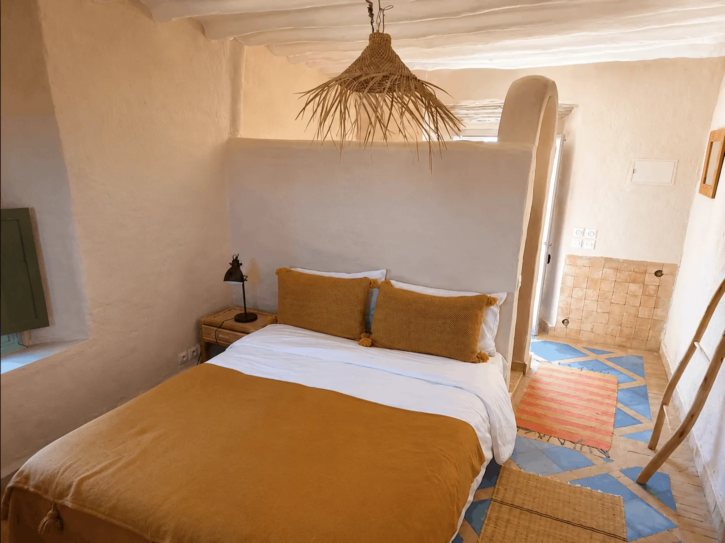 Chambre Azur avec lit double à Maison Tikida