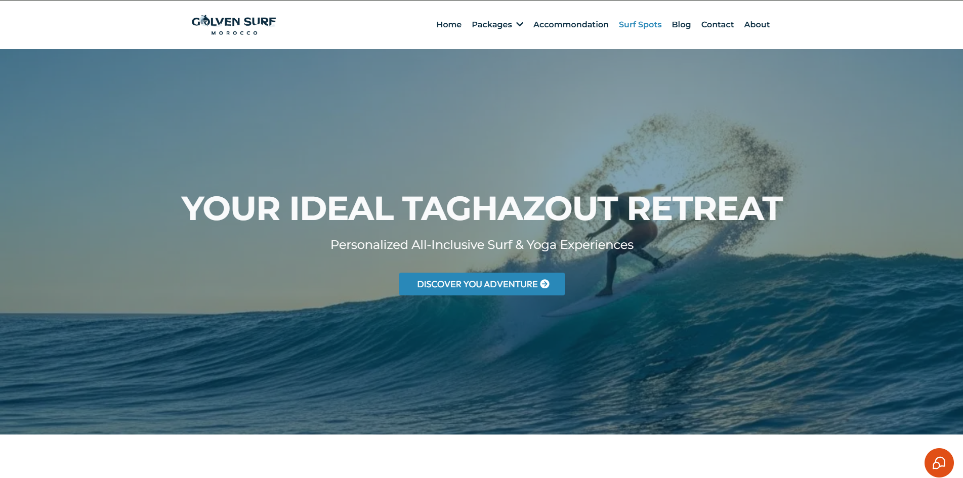 Golven Surf Morocco website preview