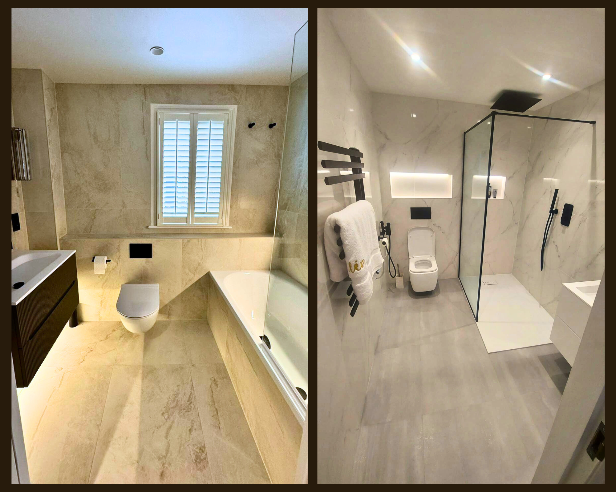 Easy-access shower in a practical bathroom layout