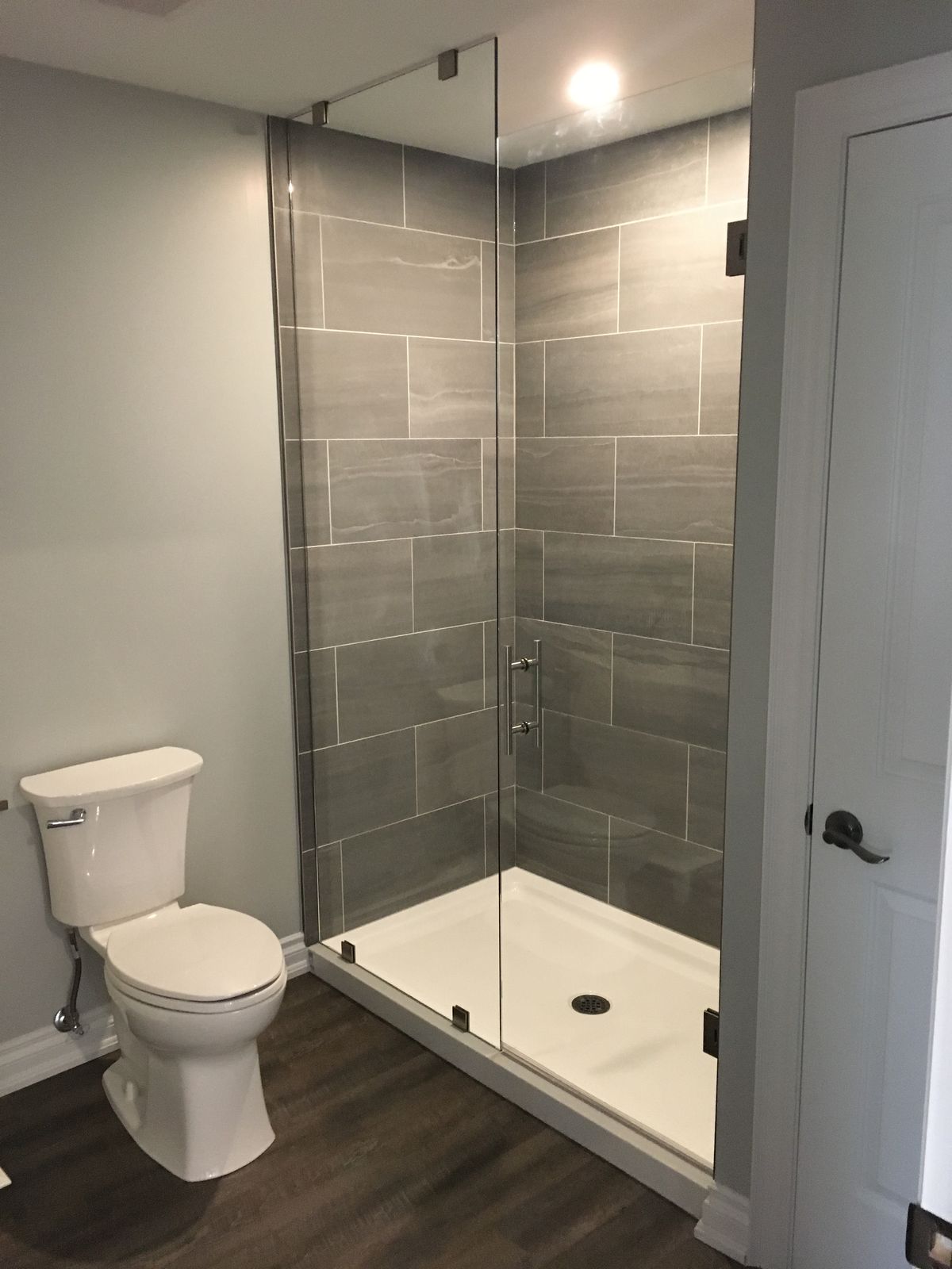Finished bathroom after replacing bath with shower