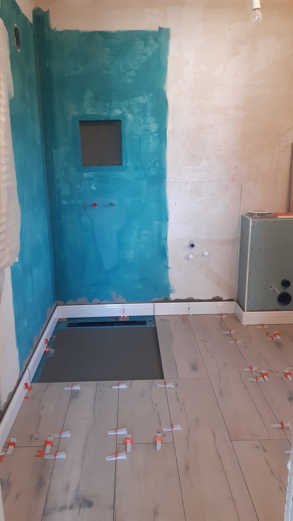 Waterproofing preparation for a bathroom renovation