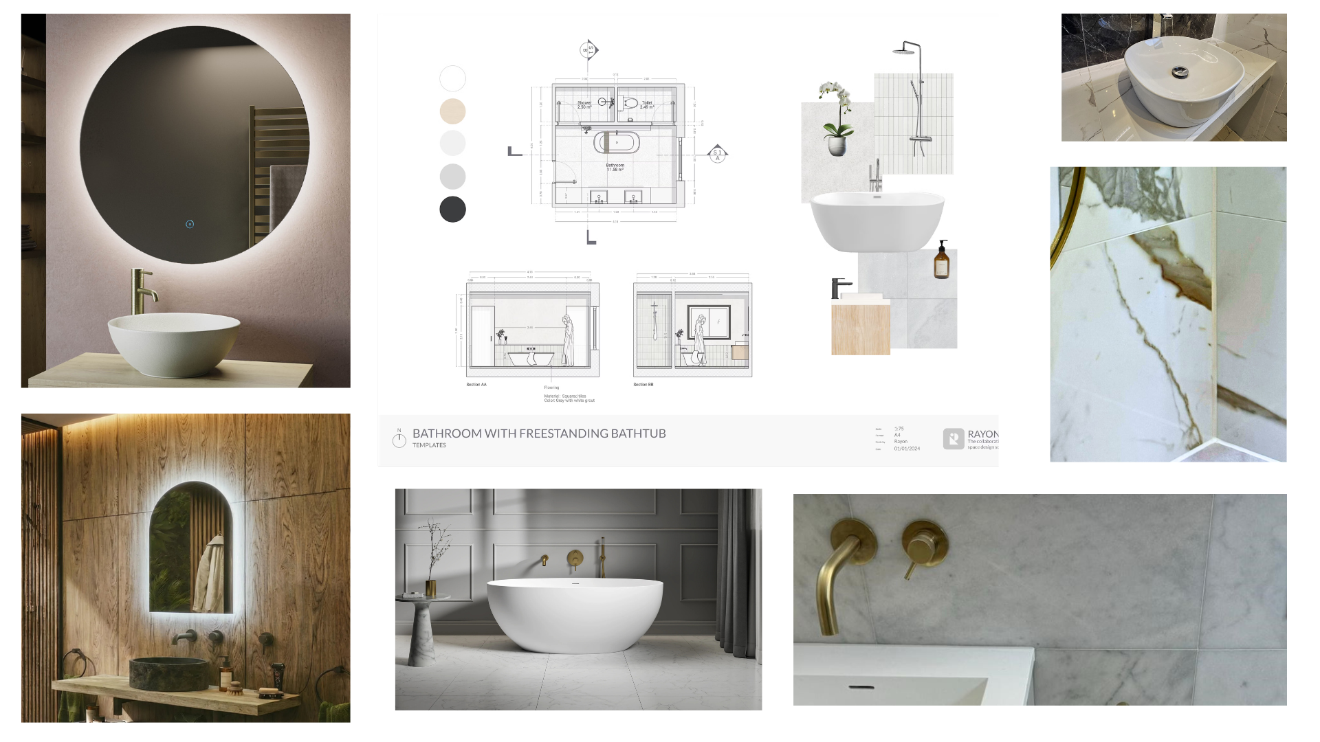 Bathroom planning concept before renovation begins