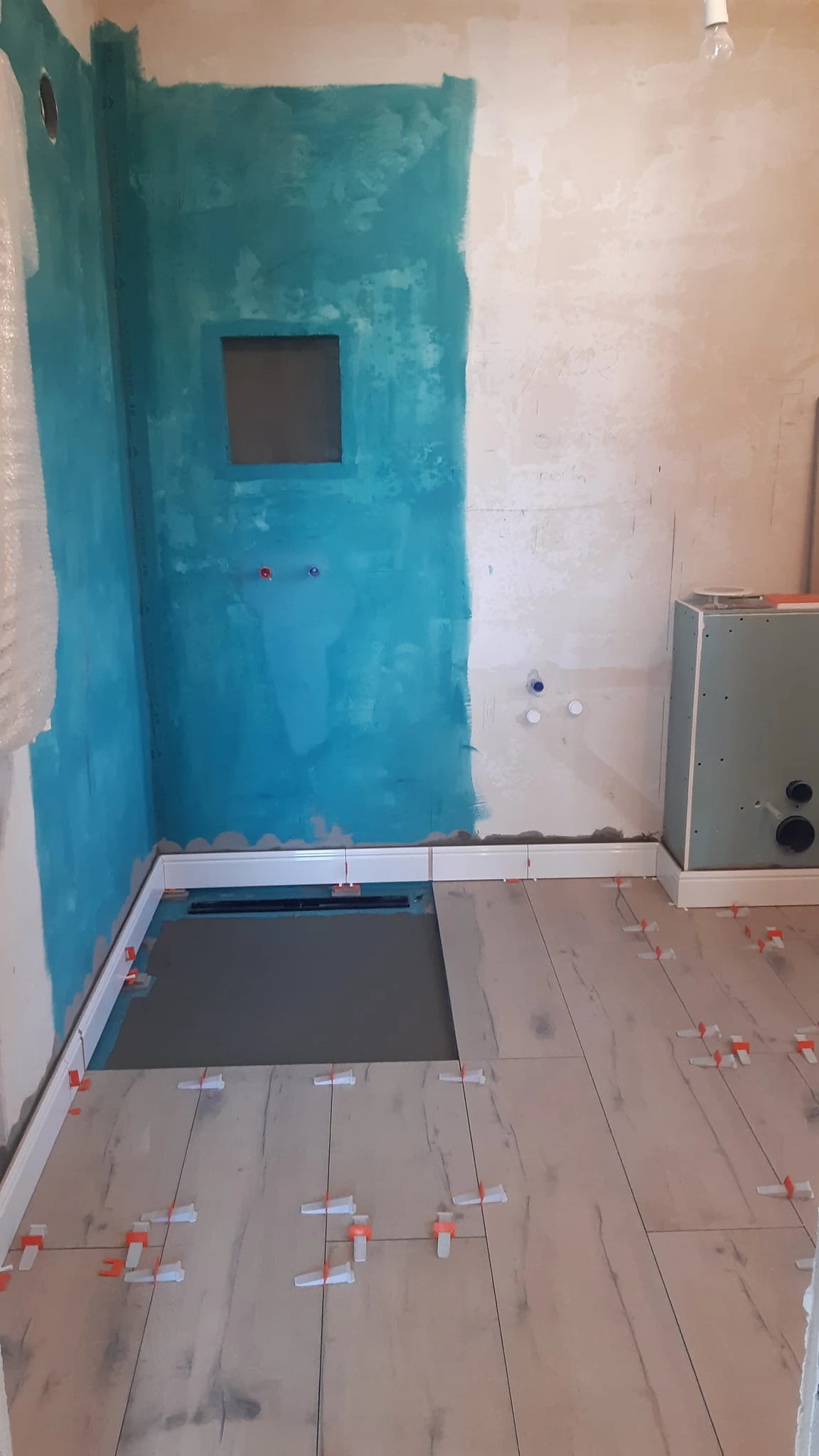 Waterproofing preparation for a bathroom renovation