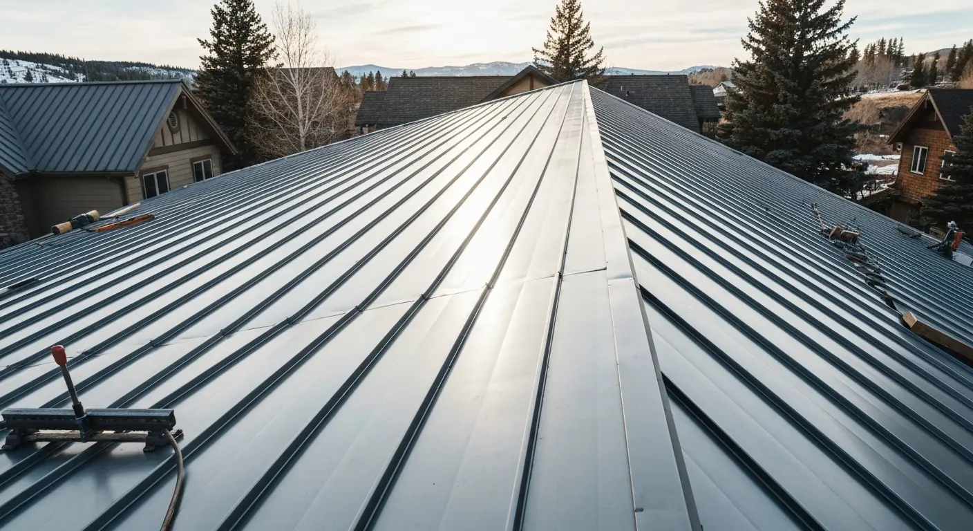 Metal roof installation