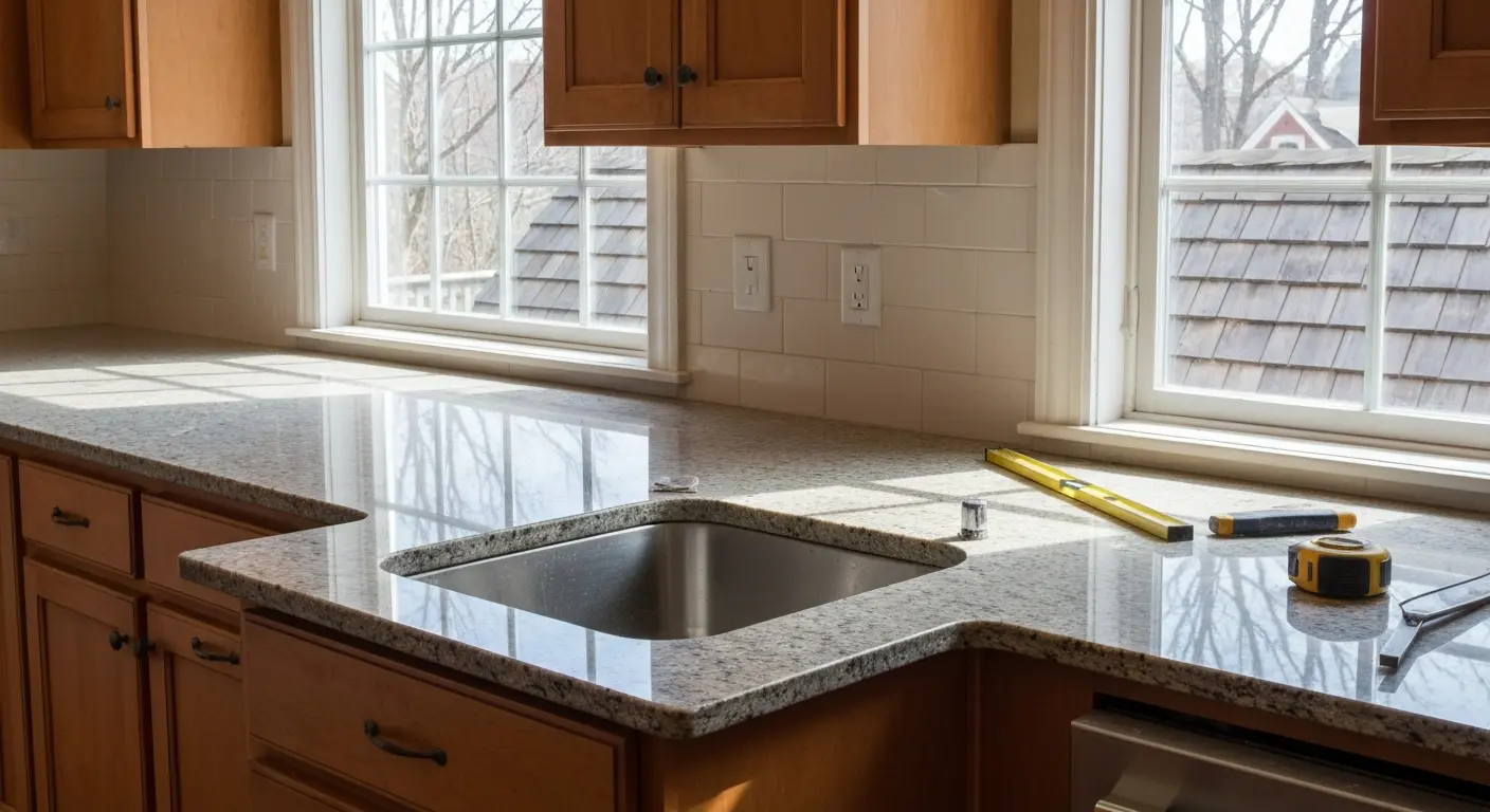 Kitchen countertop installation