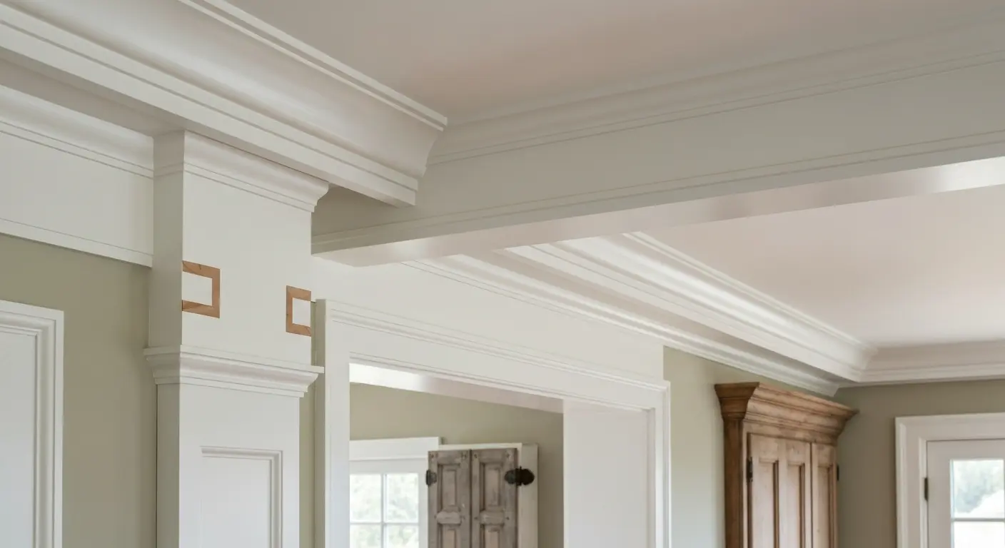 Crown molding and trim detail