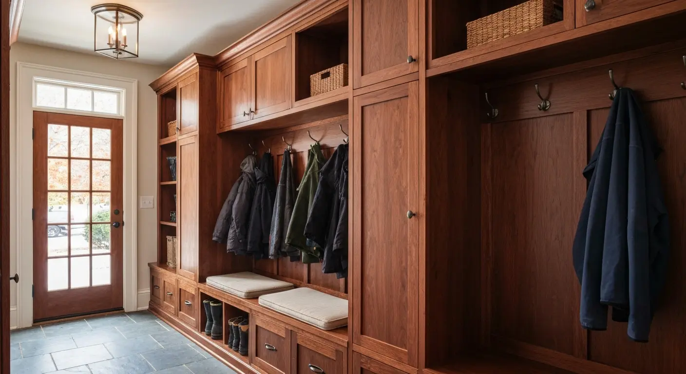 Custom mudroom cabinetry