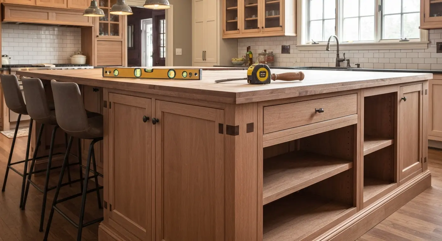 Kitchen island construction