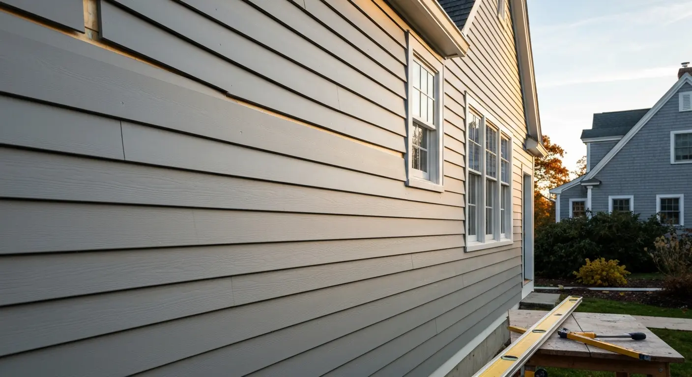 Siding installation project