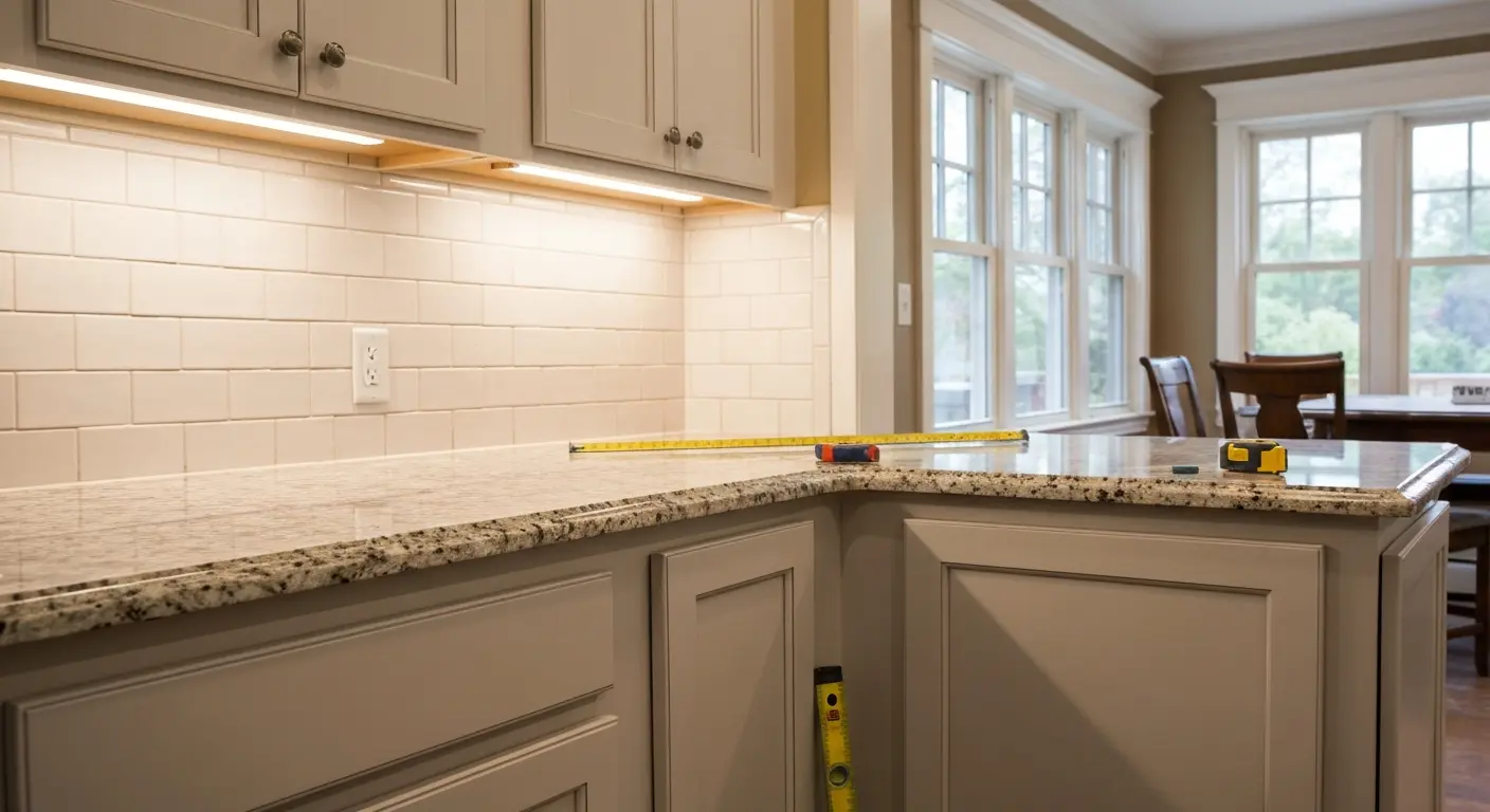 Kitchen countertop installation