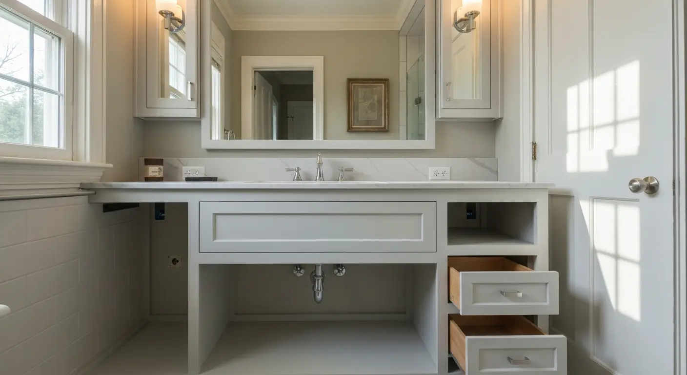 Bathroom vanity installation
