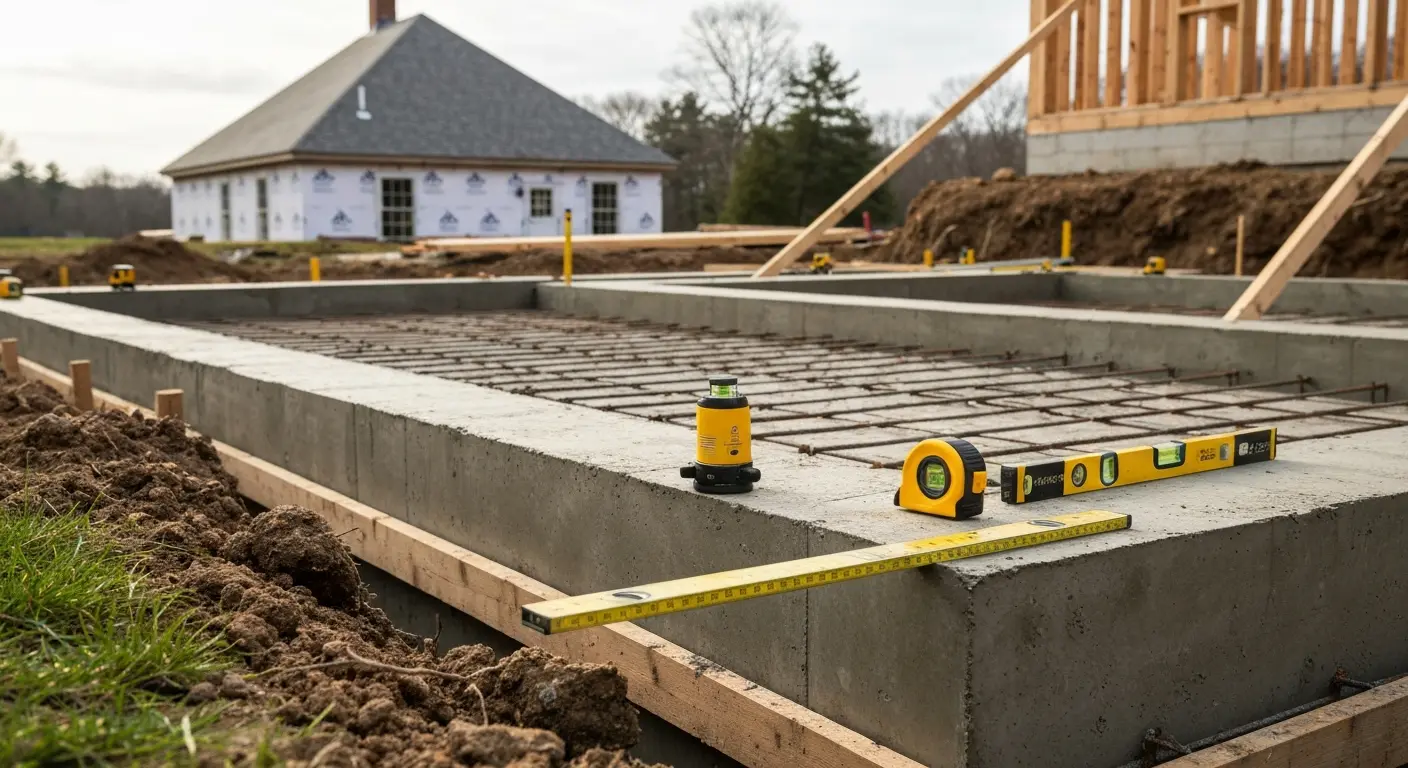 Foundation work for new homes