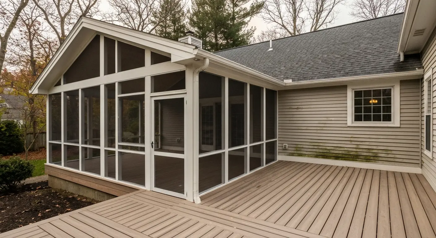 Sunroom and deck