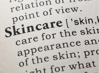 Photo of a Dictionary Definition of Skincare