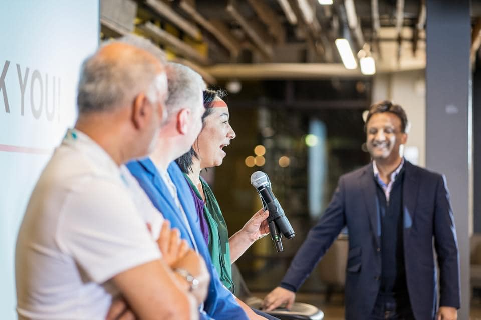 Monique coaching at an event