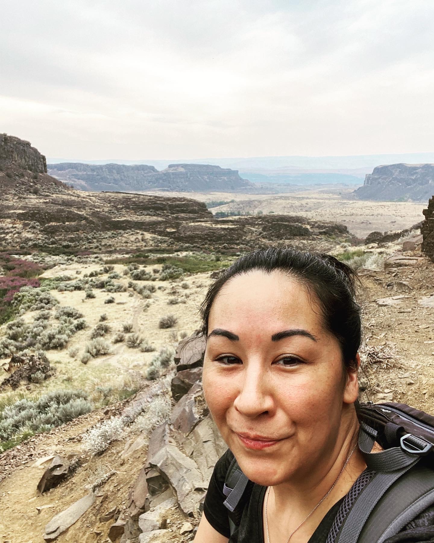Monique hiking