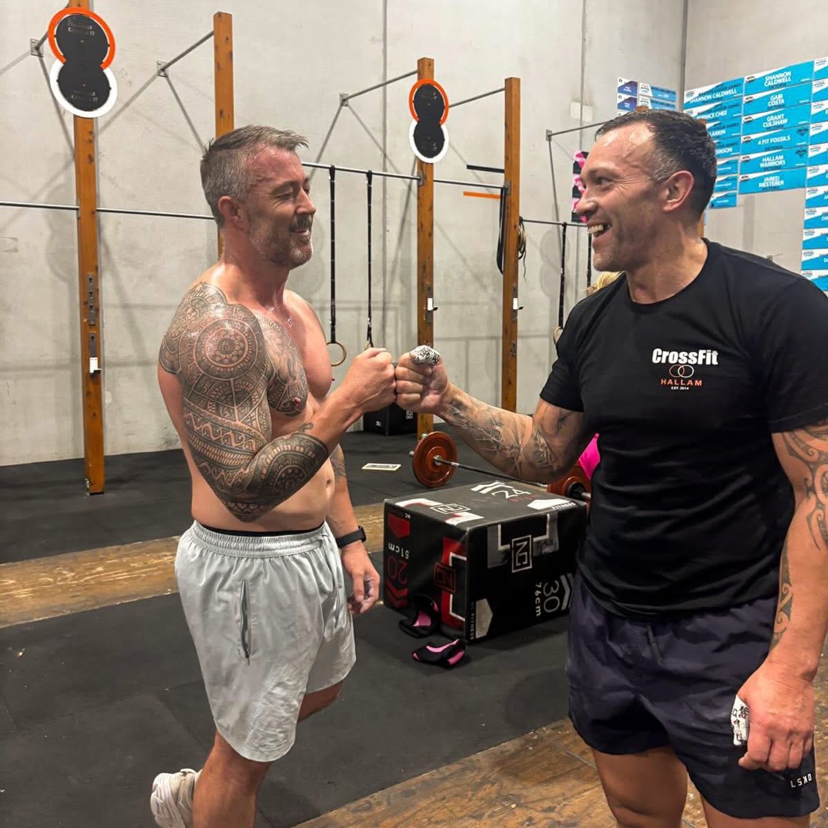 CrossFit Hallam coach with a young member