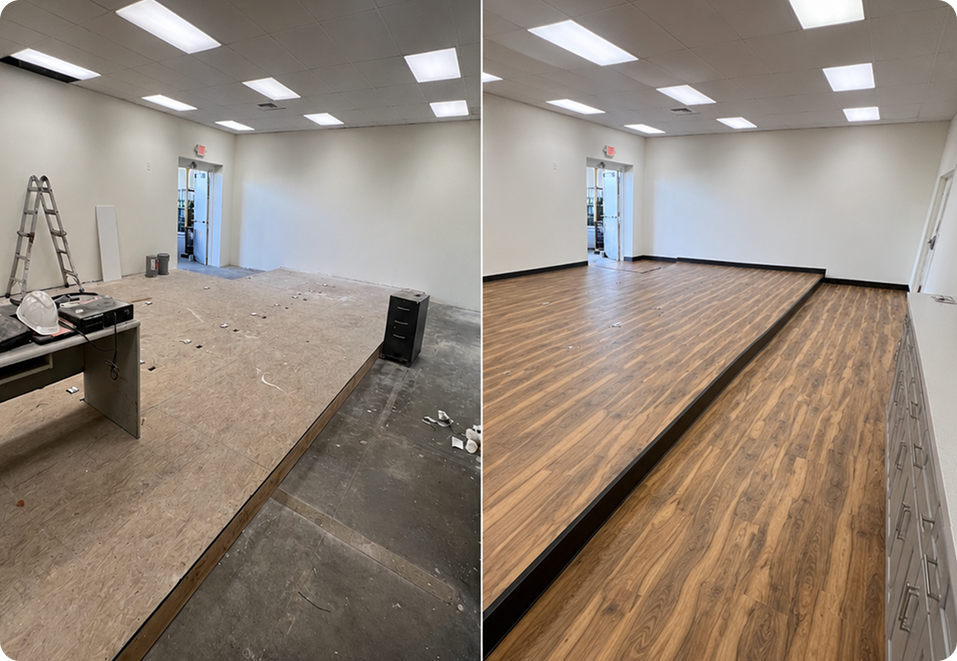 Finished commercial flooring project (old URL, pending replacement)