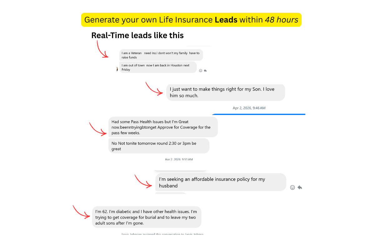 Real-time life insurance leads example