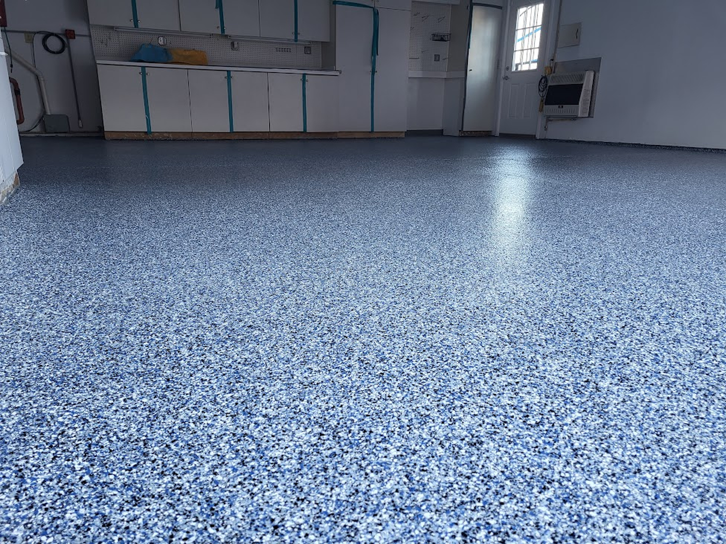 1-day polyaspartic garage floor coating installation in Mason OH