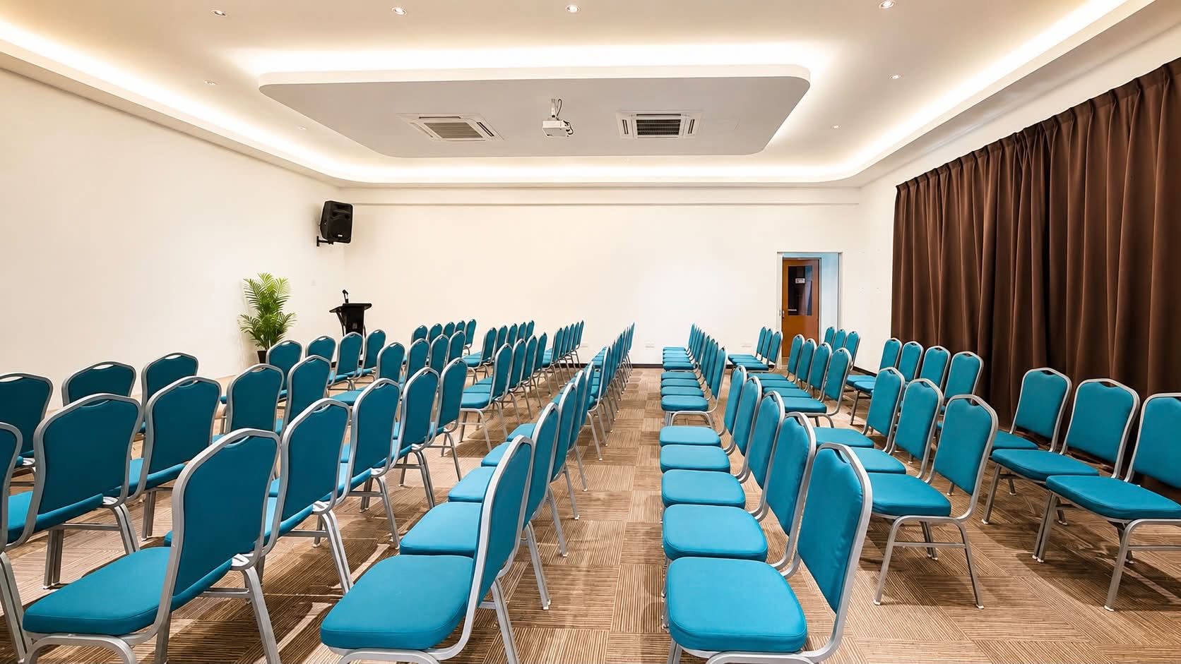 Classroom-style seating at Malacca Intellectual Hall