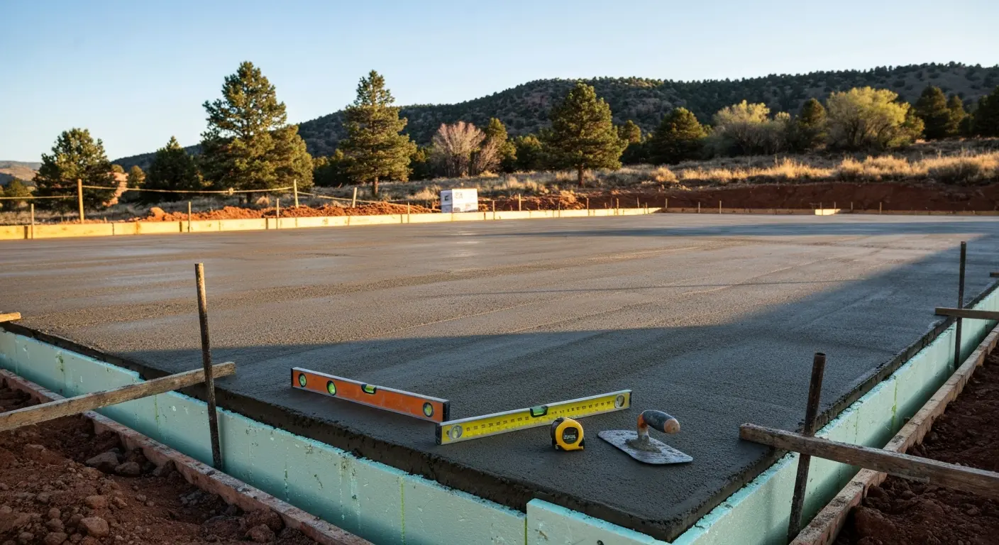 Commercial foundation concrete