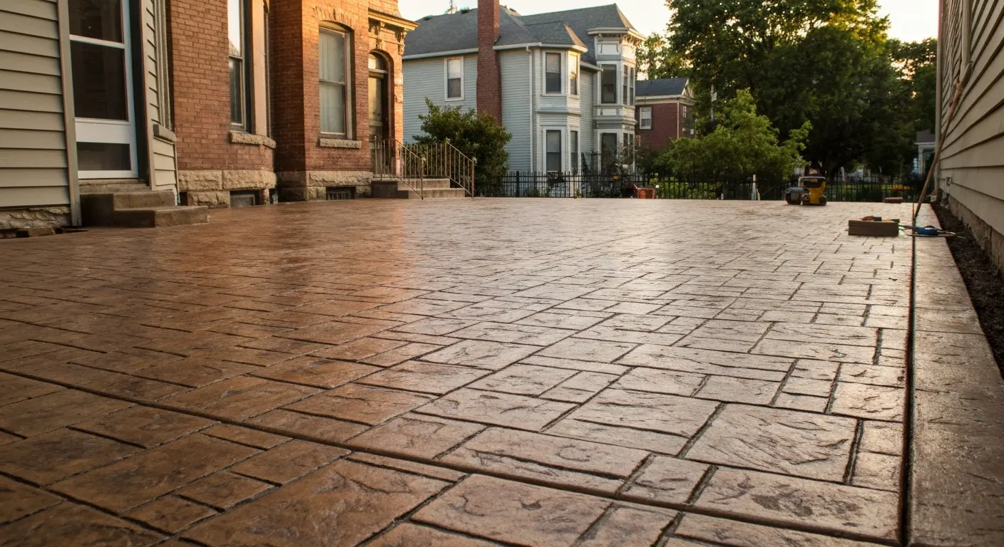 Concrete patio and outdoor space