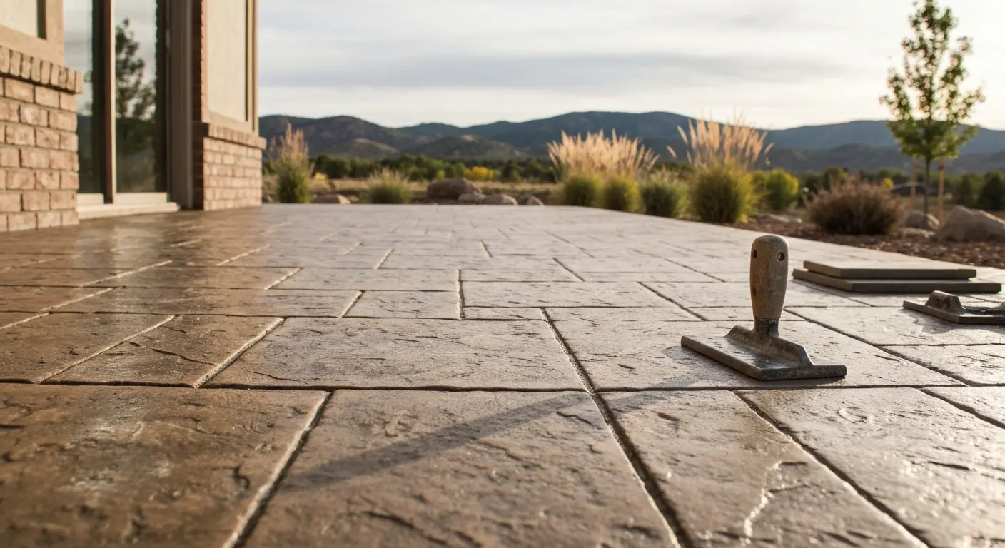 Stamped concrete patio