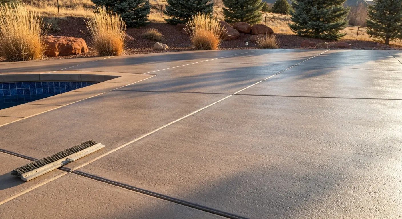 Pool deck concrete
