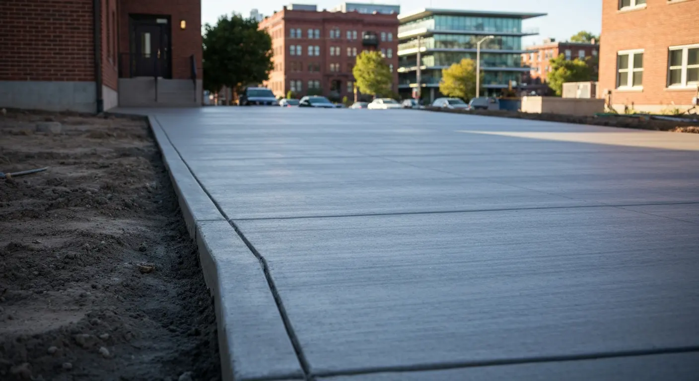 Driveway installation in downtown Denver