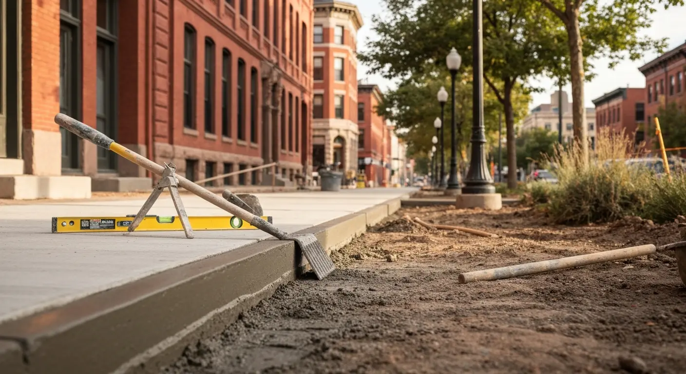 Sidewalk and pathway installation