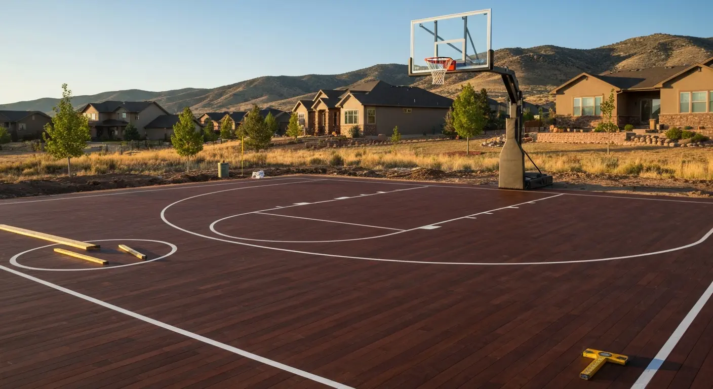 Basketball court construction