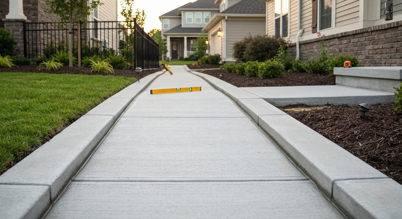 Sidewalk and pathway installation