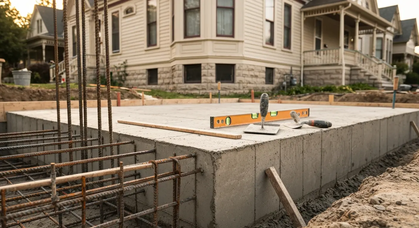 Foundation concrete work